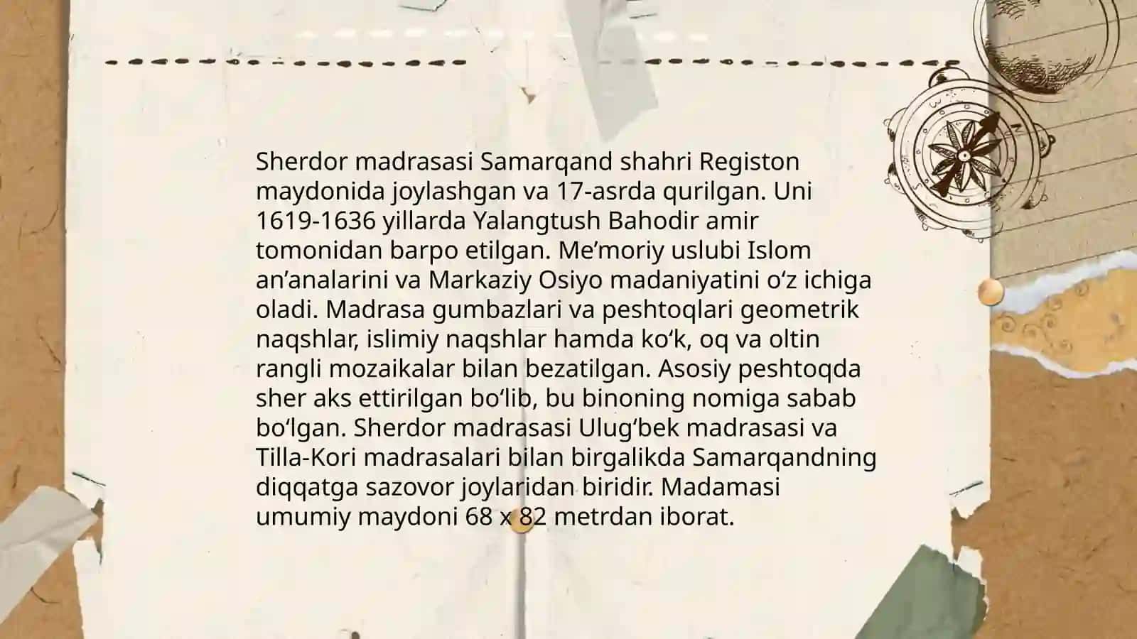 Sherdor madrasasi haqida 4