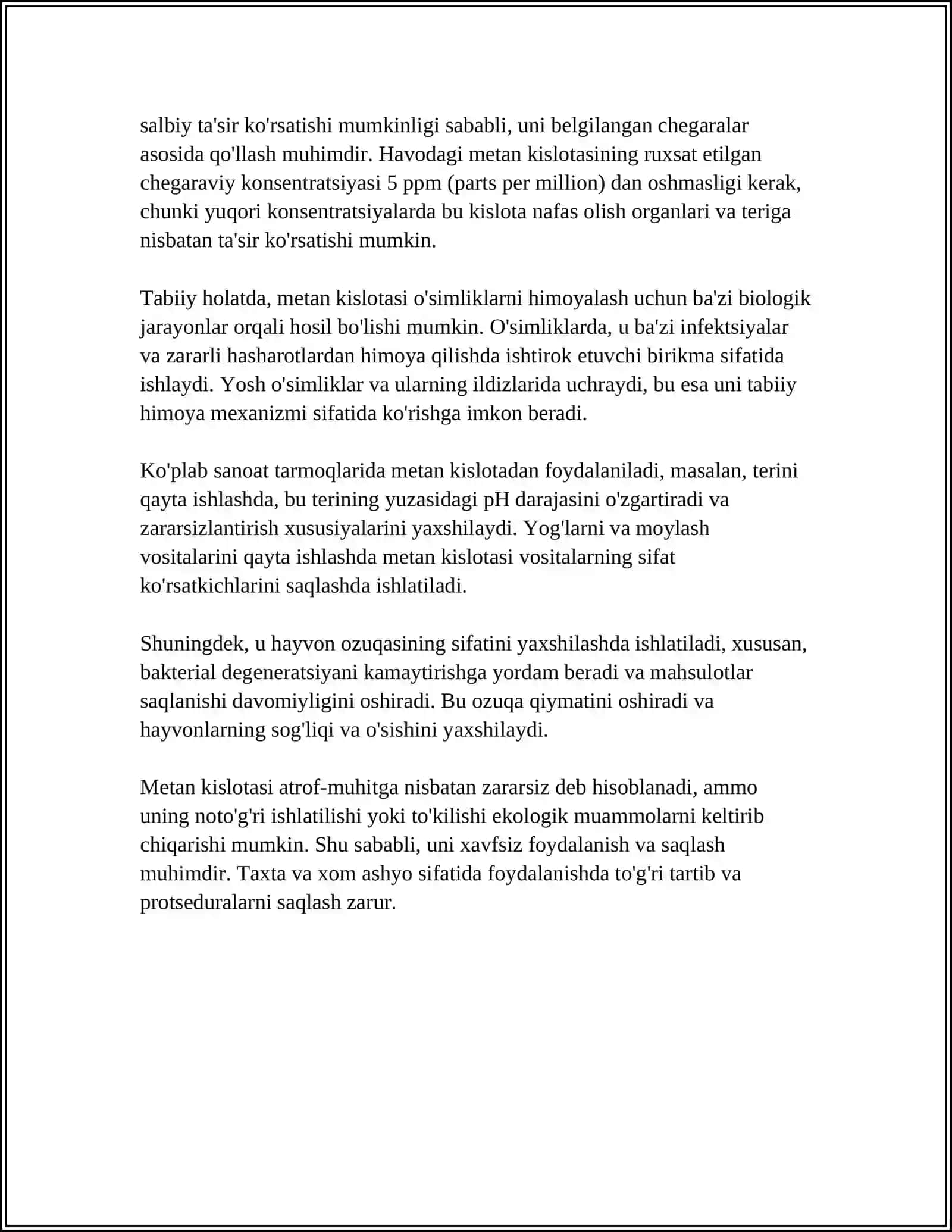 KARBON KISLOTALAR TO’YINGAN BIR ASOSLI VAKILLARI 4