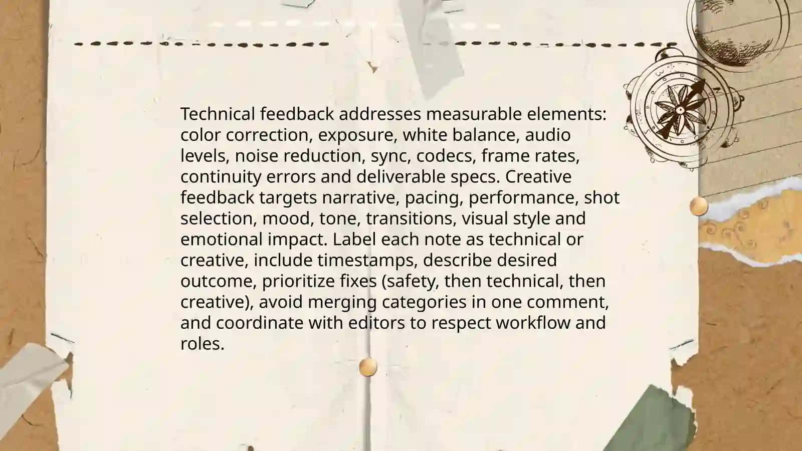 Giving Post-Production Feedback 4