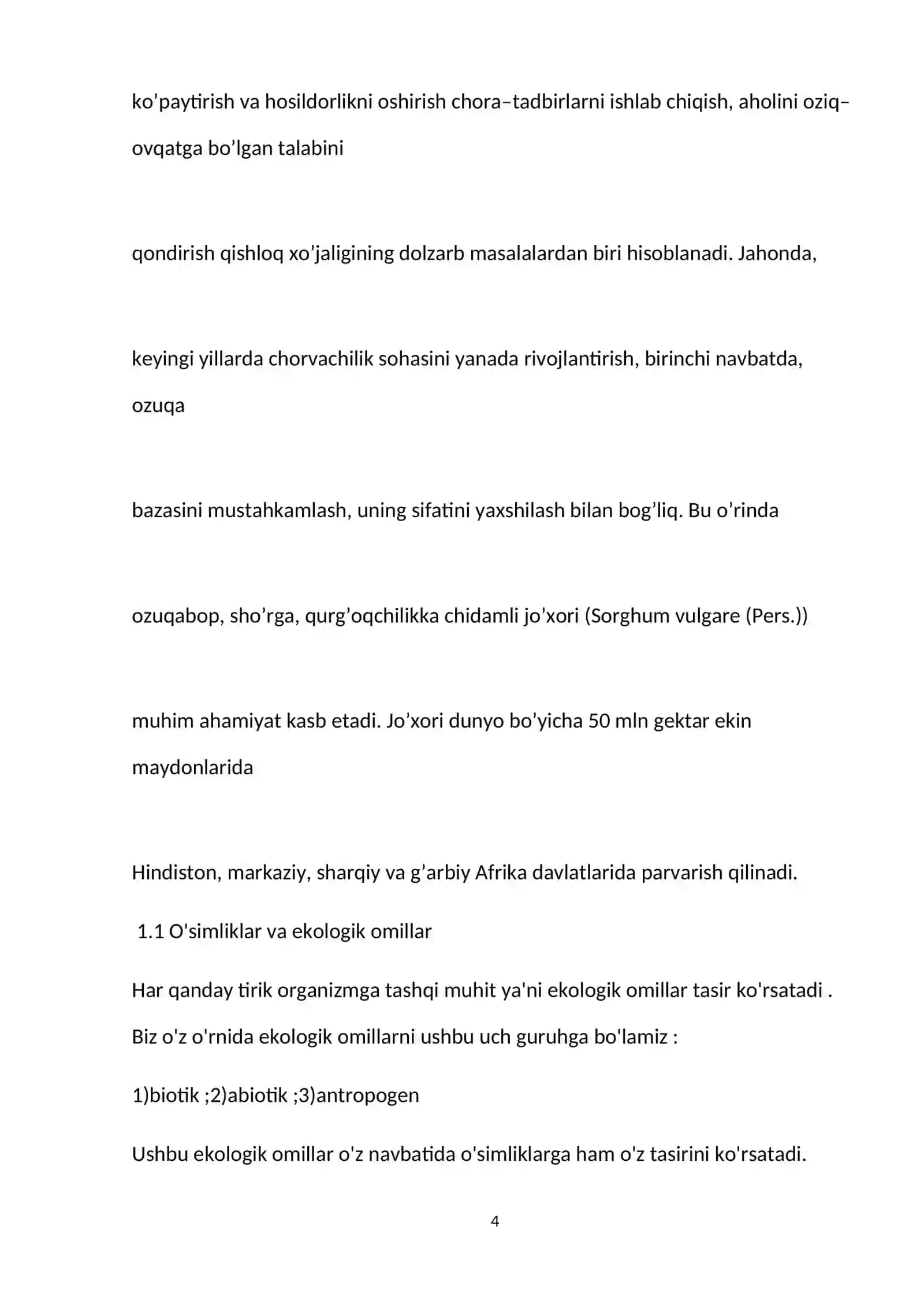 O'simlikning sho'rlanishga chidamliligi fiziologik asoslari 4