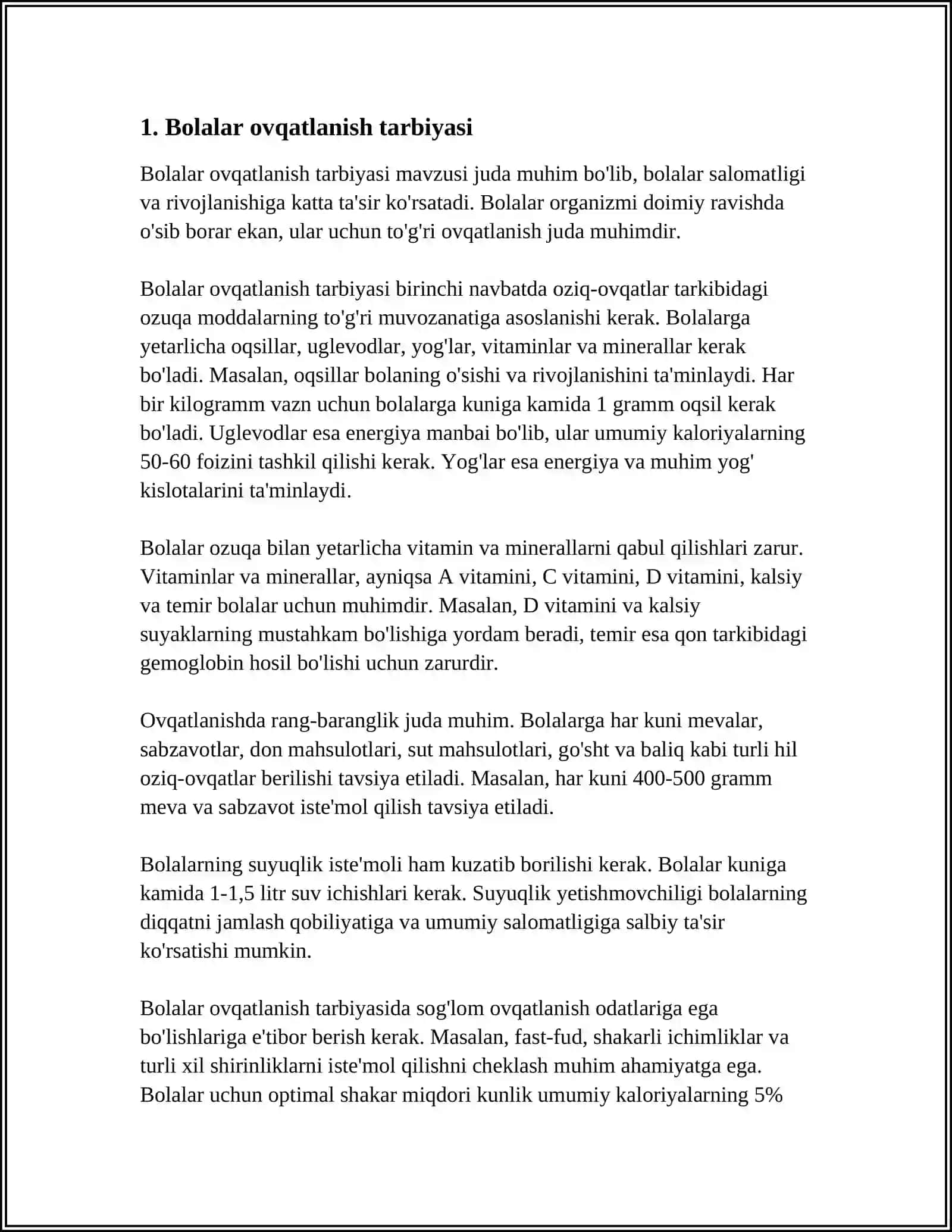 Bolalar ovqatlanish tarbiyasi 4