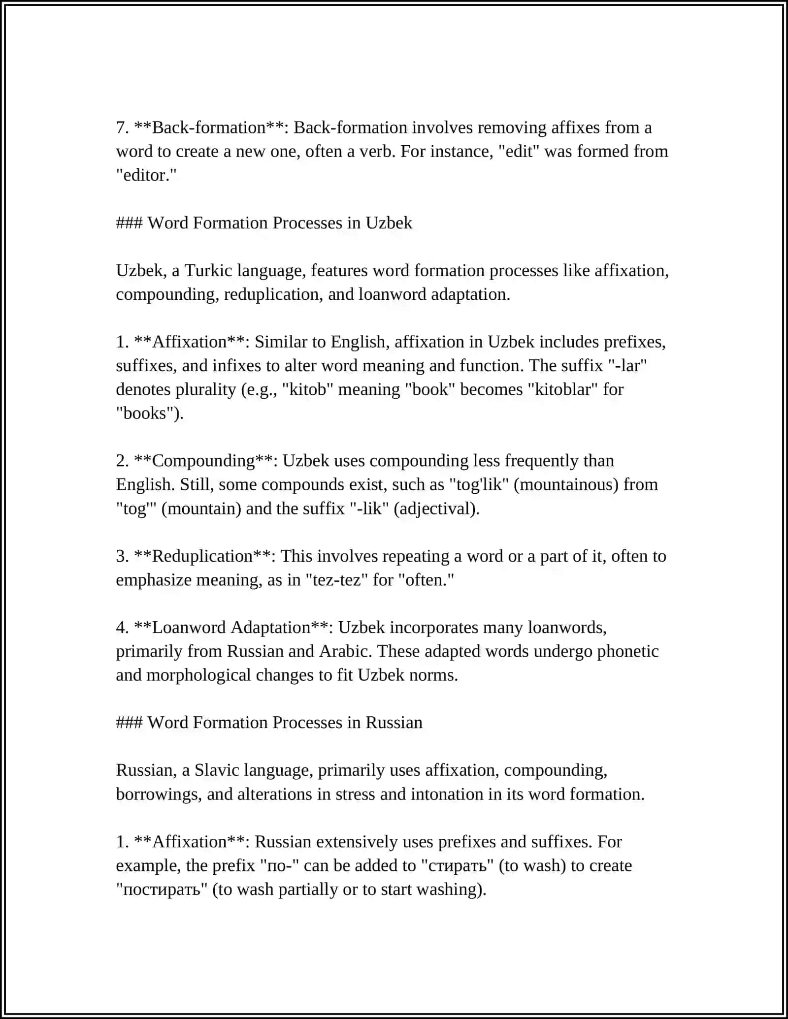 TYPOLOGY OF LEXICAL LEVEL OF ENGLISH, UZBEK AND RUSSIAN LANGUAGES 4