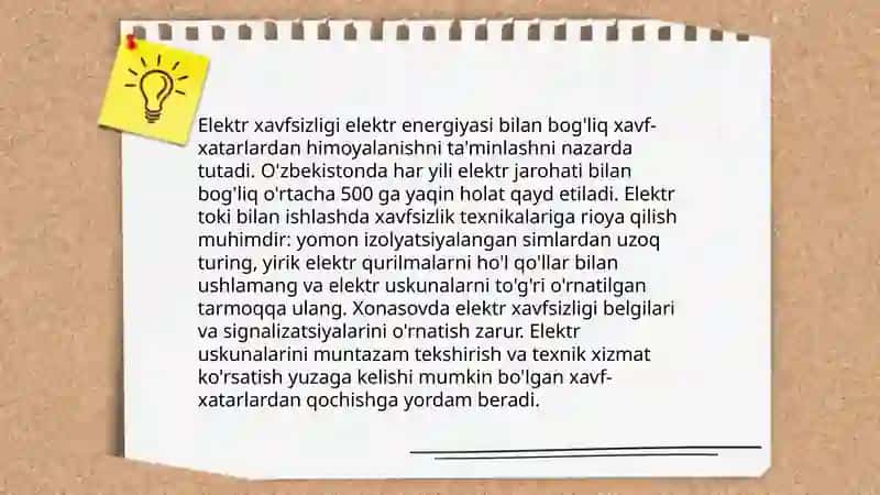 Ish joyida texnika xavfsizligi 4