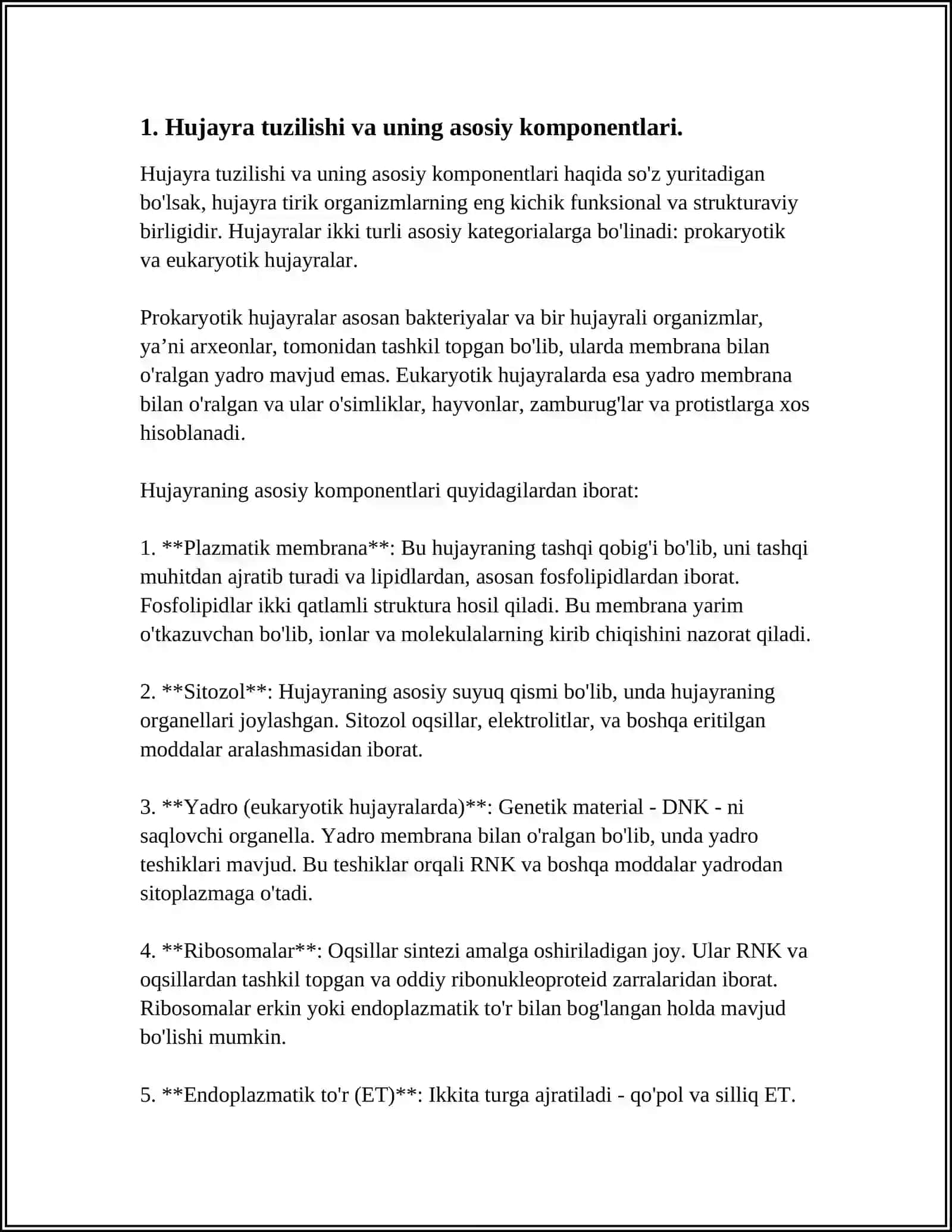 HUJAYRA TUZULISHI HUJAYRA NAZARIYASI 4