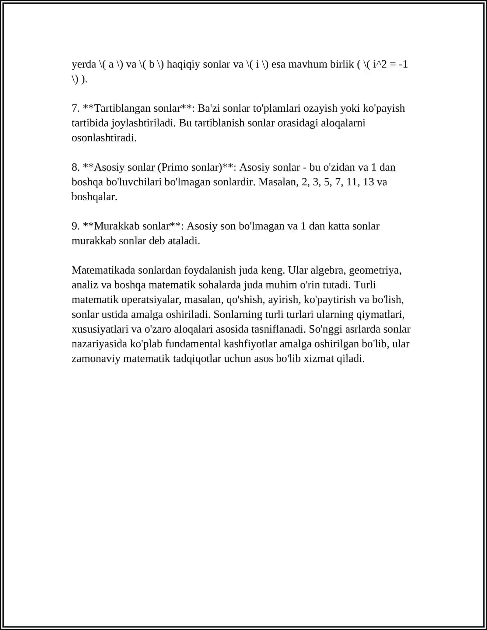 SONLARNING ENG KICHIK UMUMIY KARRALISI VA ENG KATTA UMUMIY BO'LUVCHISI 4