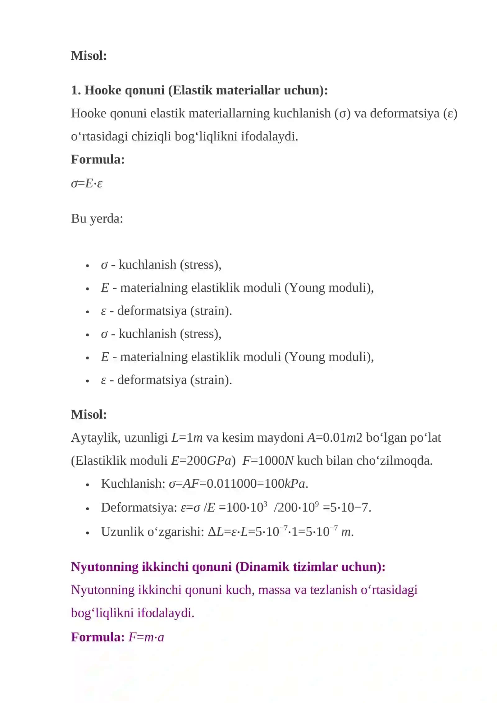 FAD (Finite Element Analysis) dasturga kirish 4