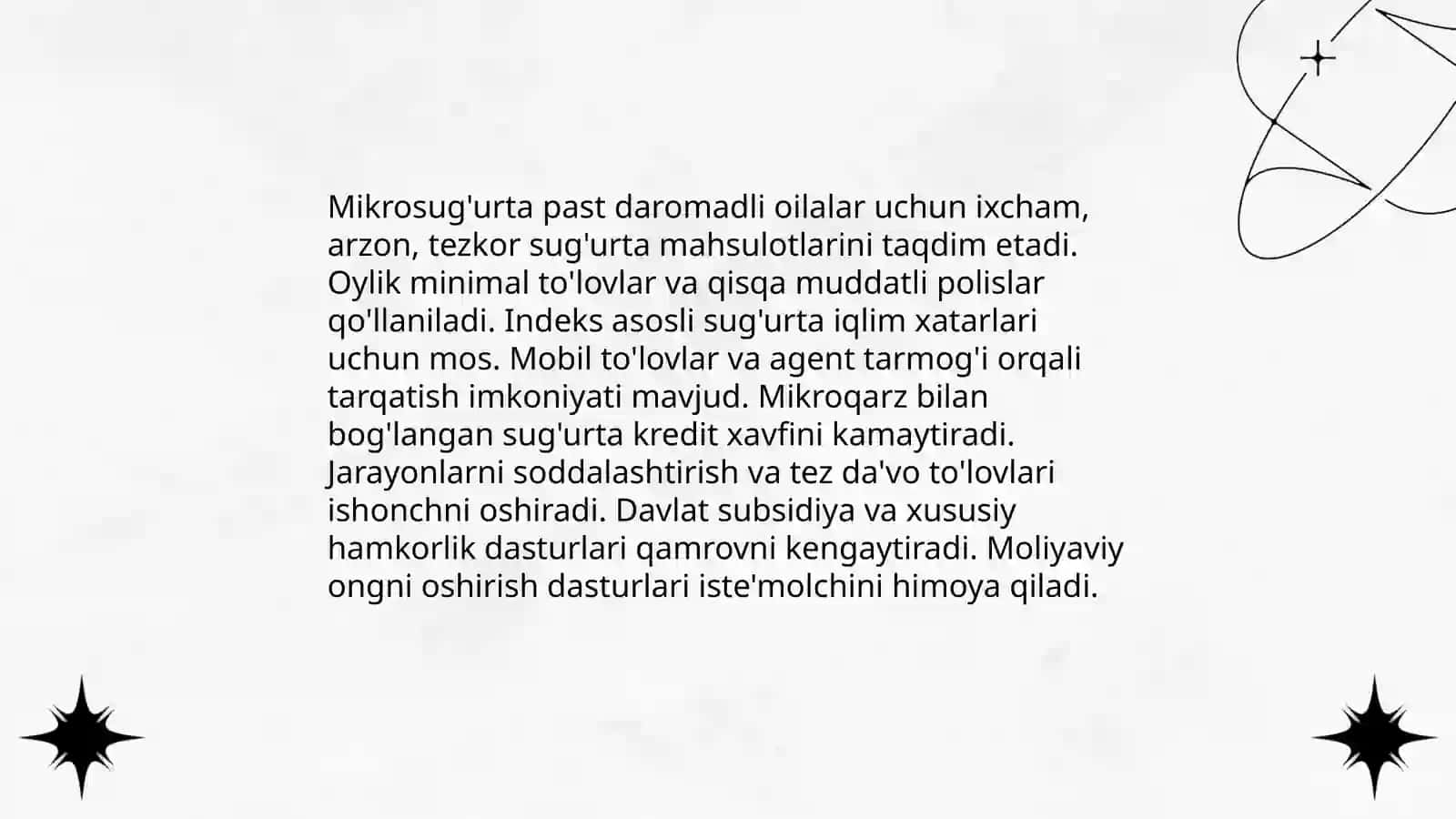 Sug’urta hizmatlarini aholi orasida kengaytirish turlari 4