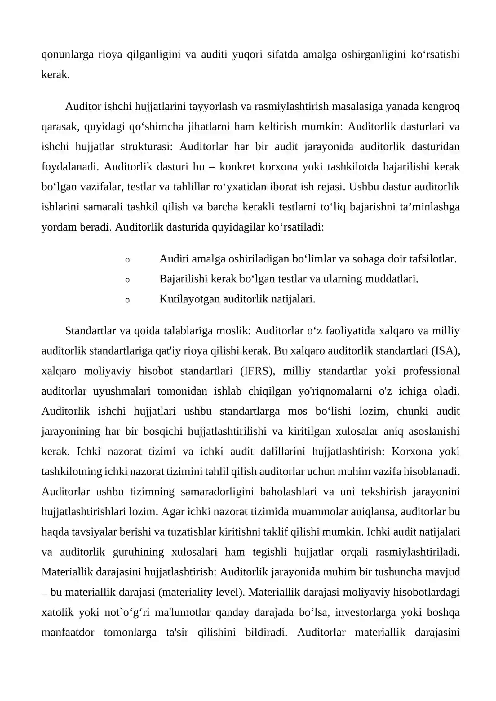 Auditor ishchi hujjatlarini tayyorlash 4