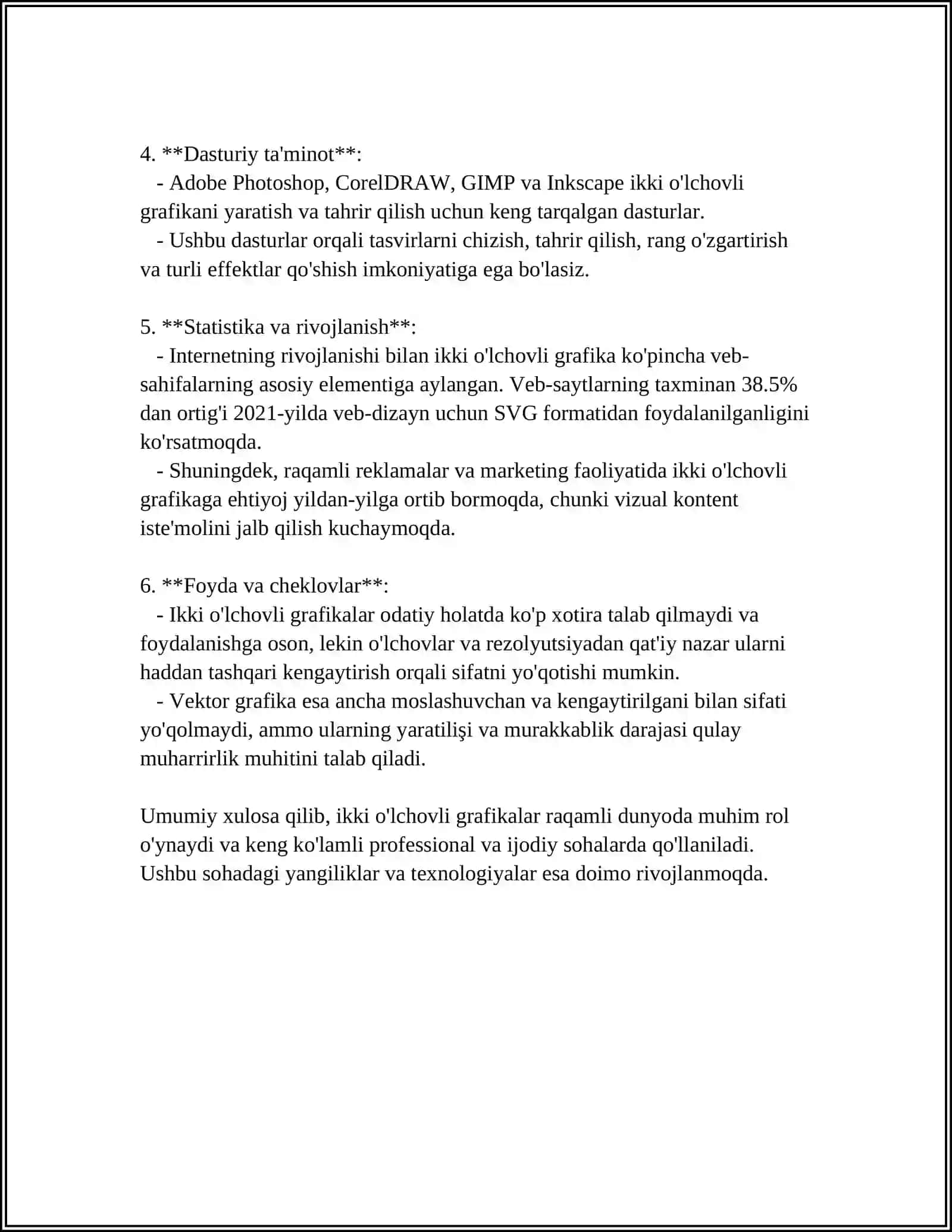 MATLAB GRAFIK TIZIMI IKKI O‘LCHOVLI VA UCH O‘LCHOVLI MA'LUMOTLARNI VIZUALIZATSIYA QILISH 4