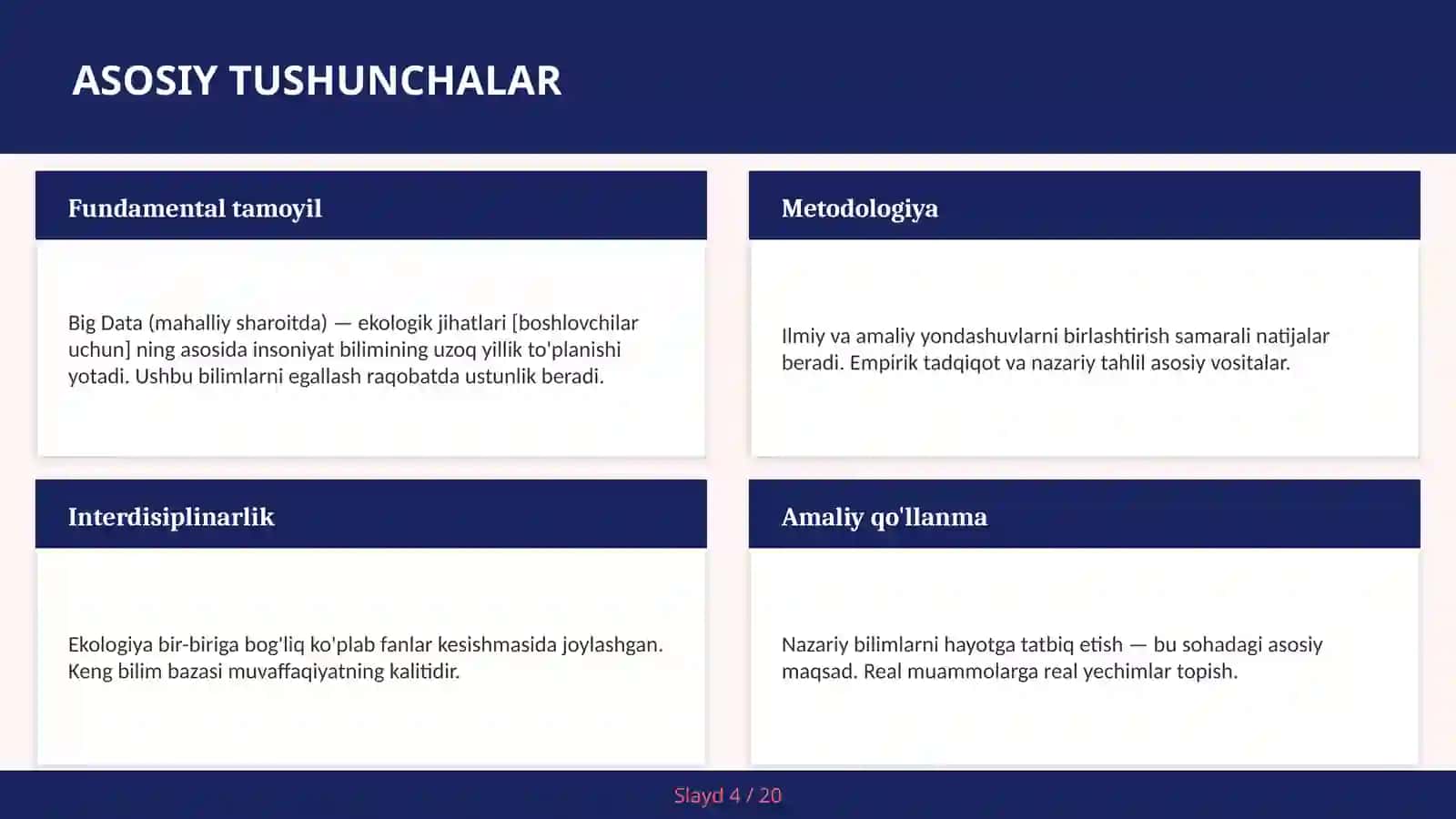 BIG DATA (MAHALLIY SHAROITDA) — EKOLOGIK JIHATLARI [BOSHLOVCHILAR UCHUN] 4