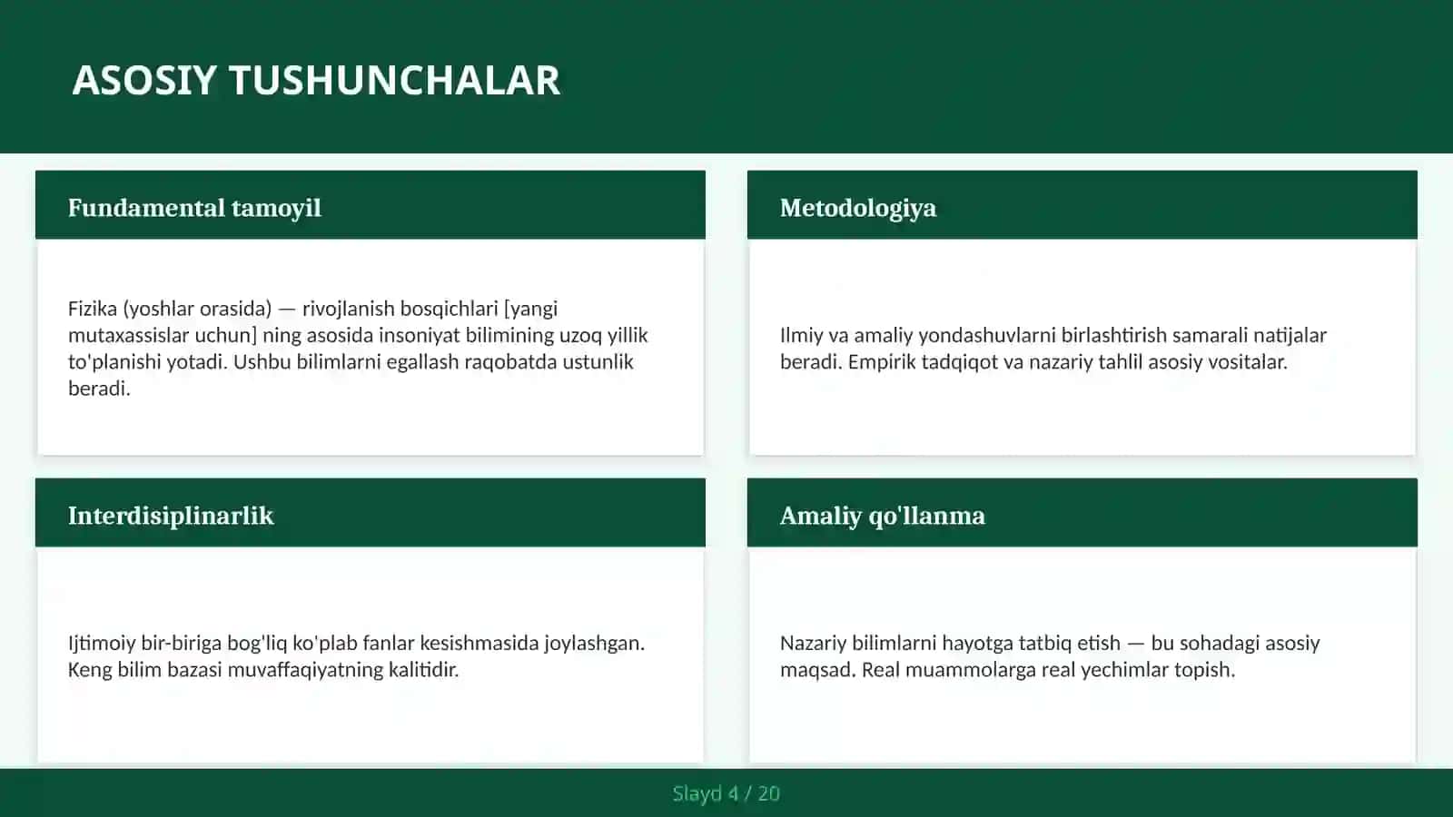 FIZIKA (YOSHLAR ORASIDA) — RIVOJLANISH BOSQICHLARI [YANGI MUTAXASSISLAR UCHUN] 4