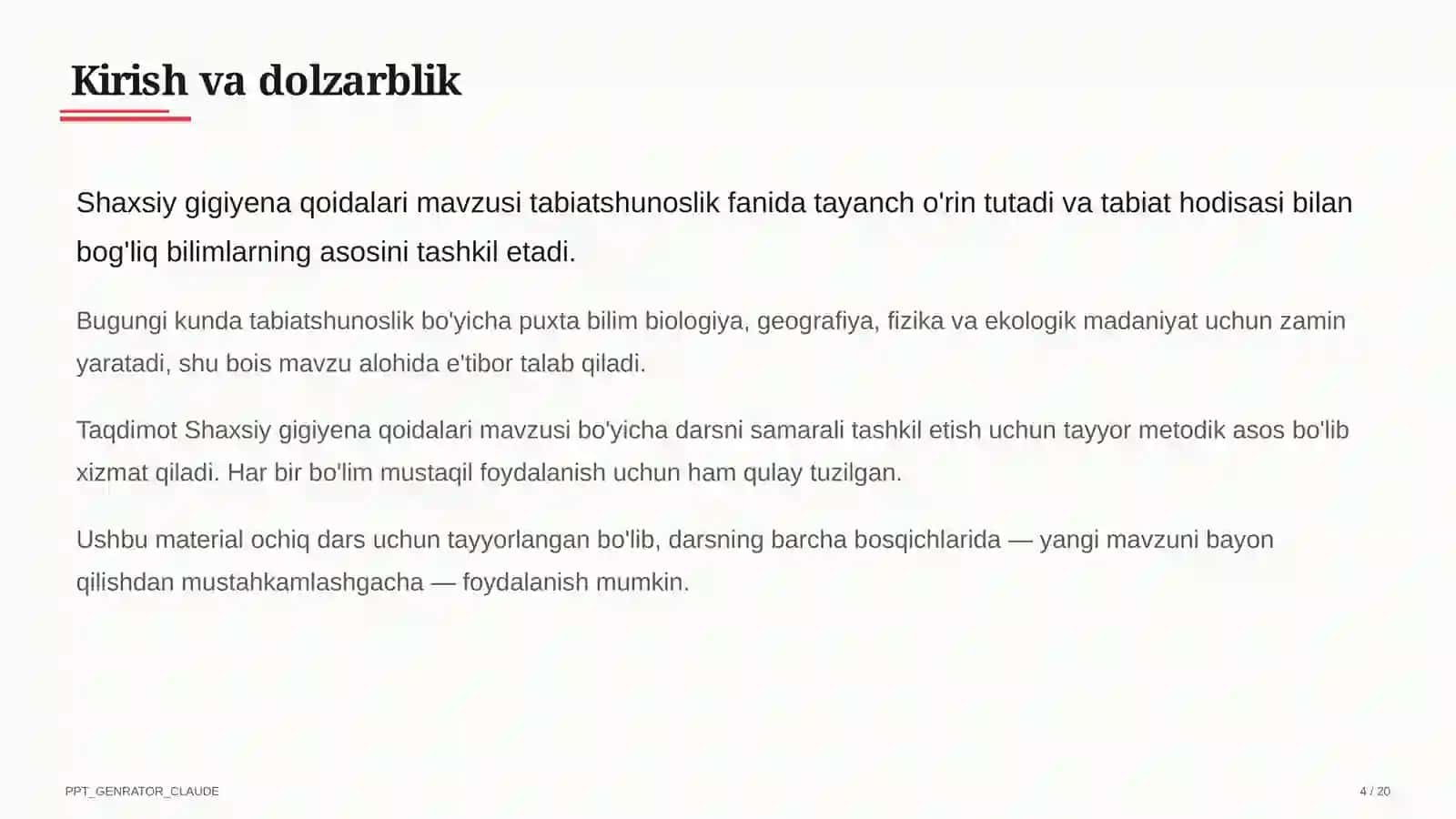 Shaxsiy gigiyena qoidalari (1-sinf) 4