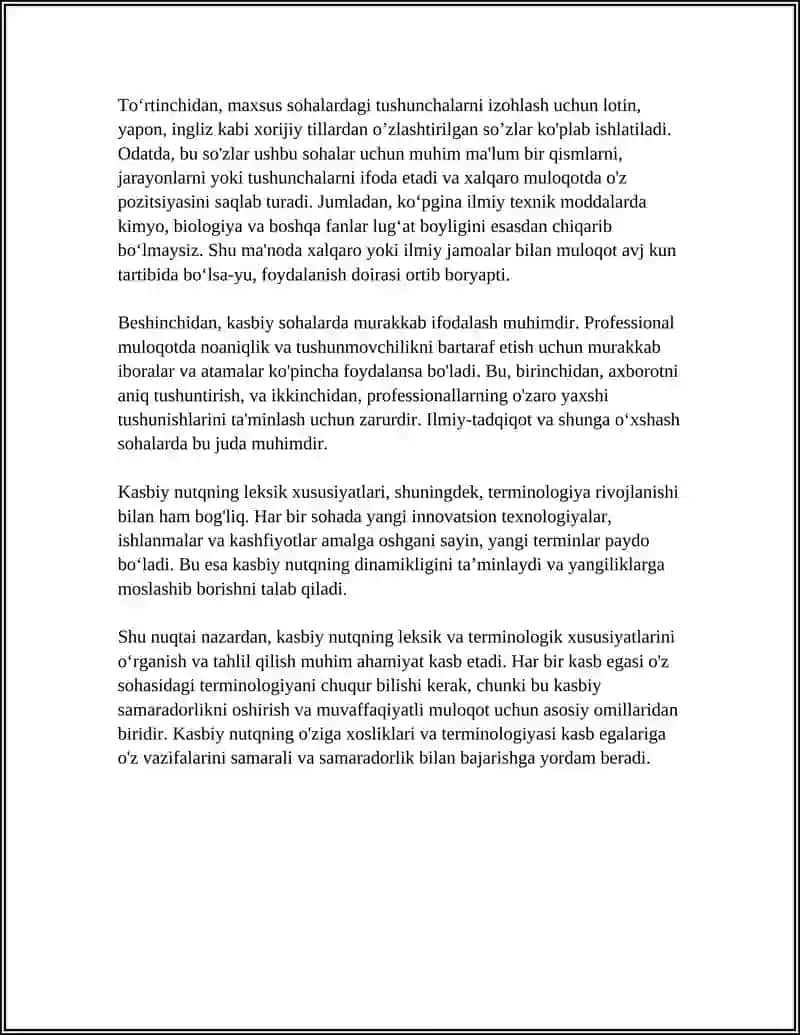 KASBIY NUTQ ODOBI SIHAGA OID NUTQNING OZIGA HOSLIKLARI 4