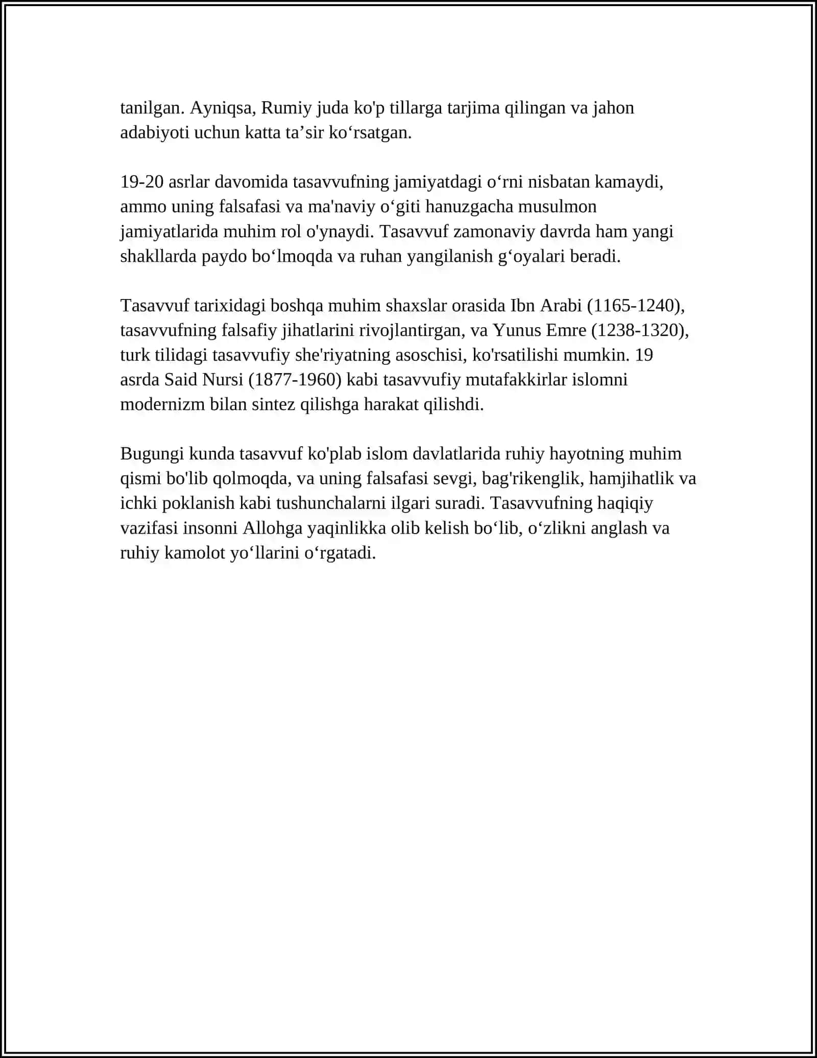TASAVVUF TALIMOTI 4