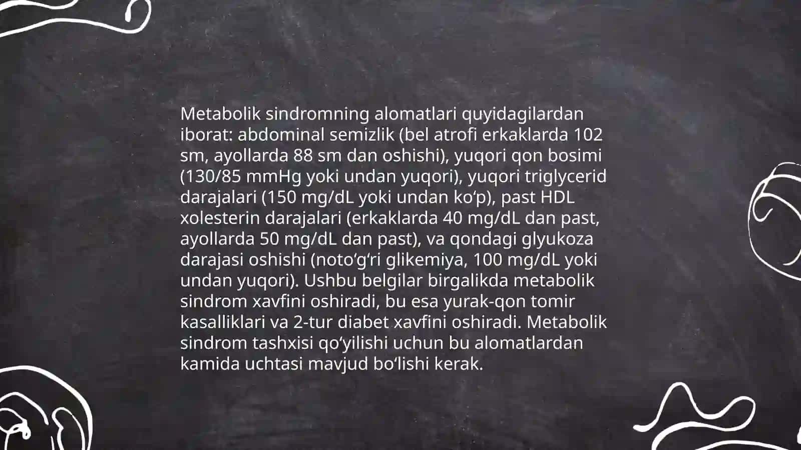 Semizlik,metabolik sindrom va qandli diabetning 2 turi DAVRONOVA BARNOXON 4