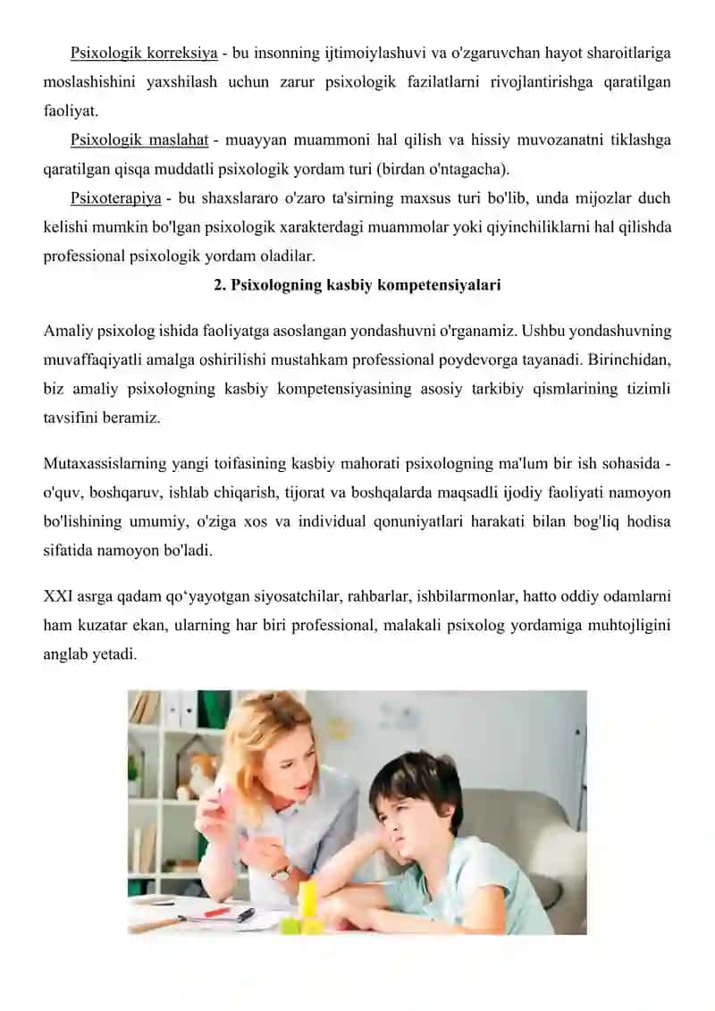 Psixologning kasbiy faoliyati 4