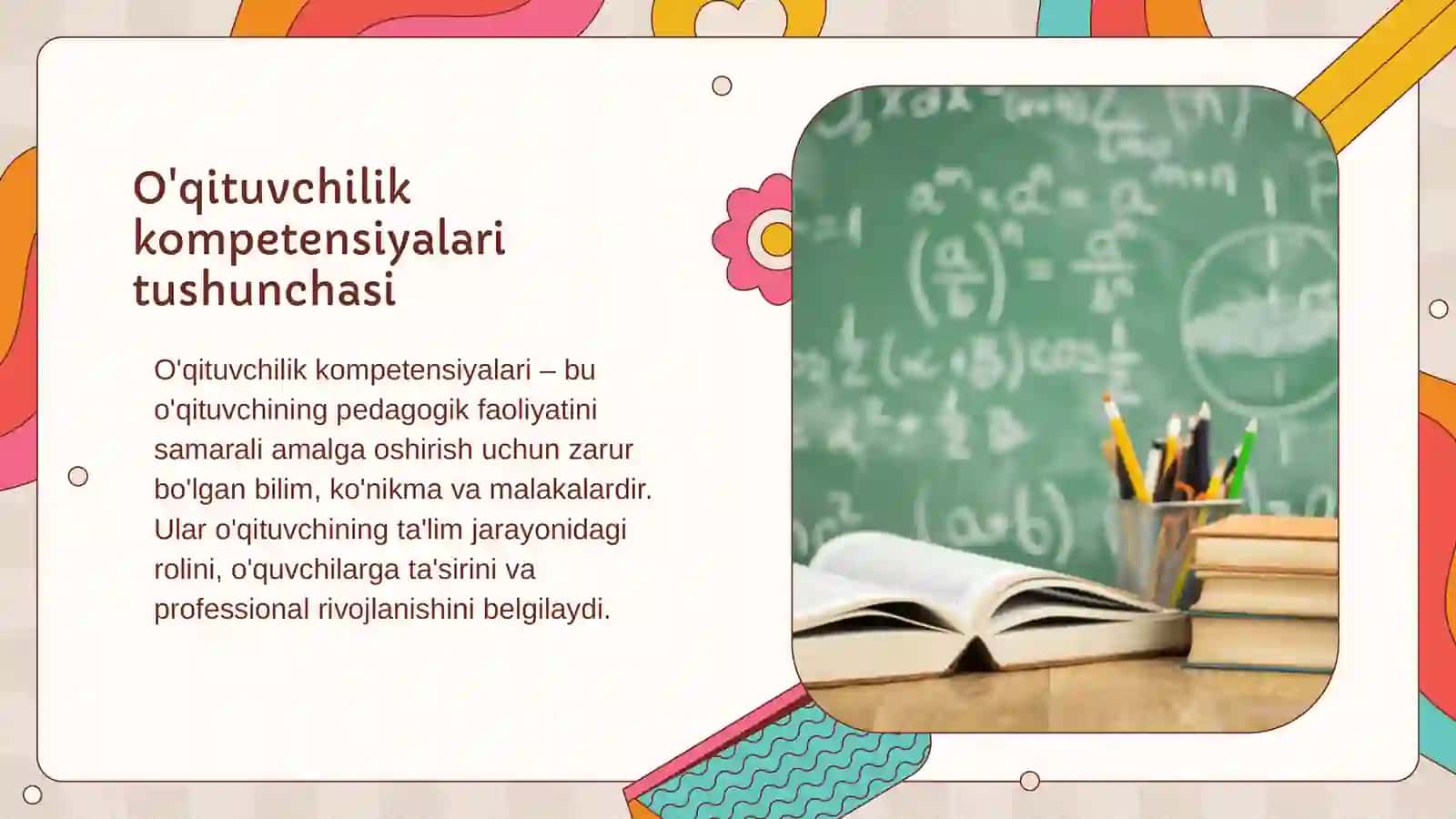 O'qituvchining kompetensiyalarini shakillantirish va takomillashtirish yo'llari 4