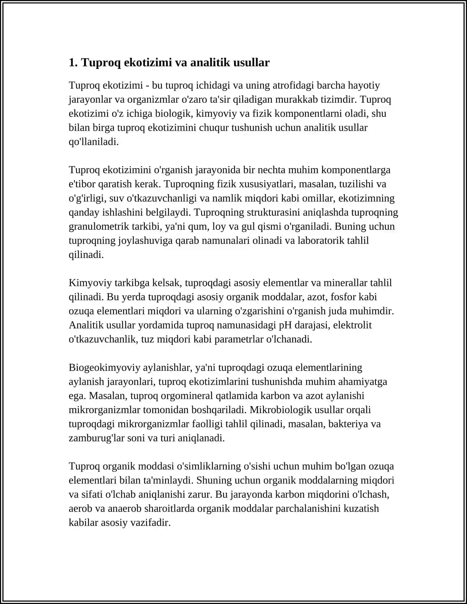 TUPROQ EKOLOGIYASIDA ANALITIK USULLARNING AHAMIYATI 4