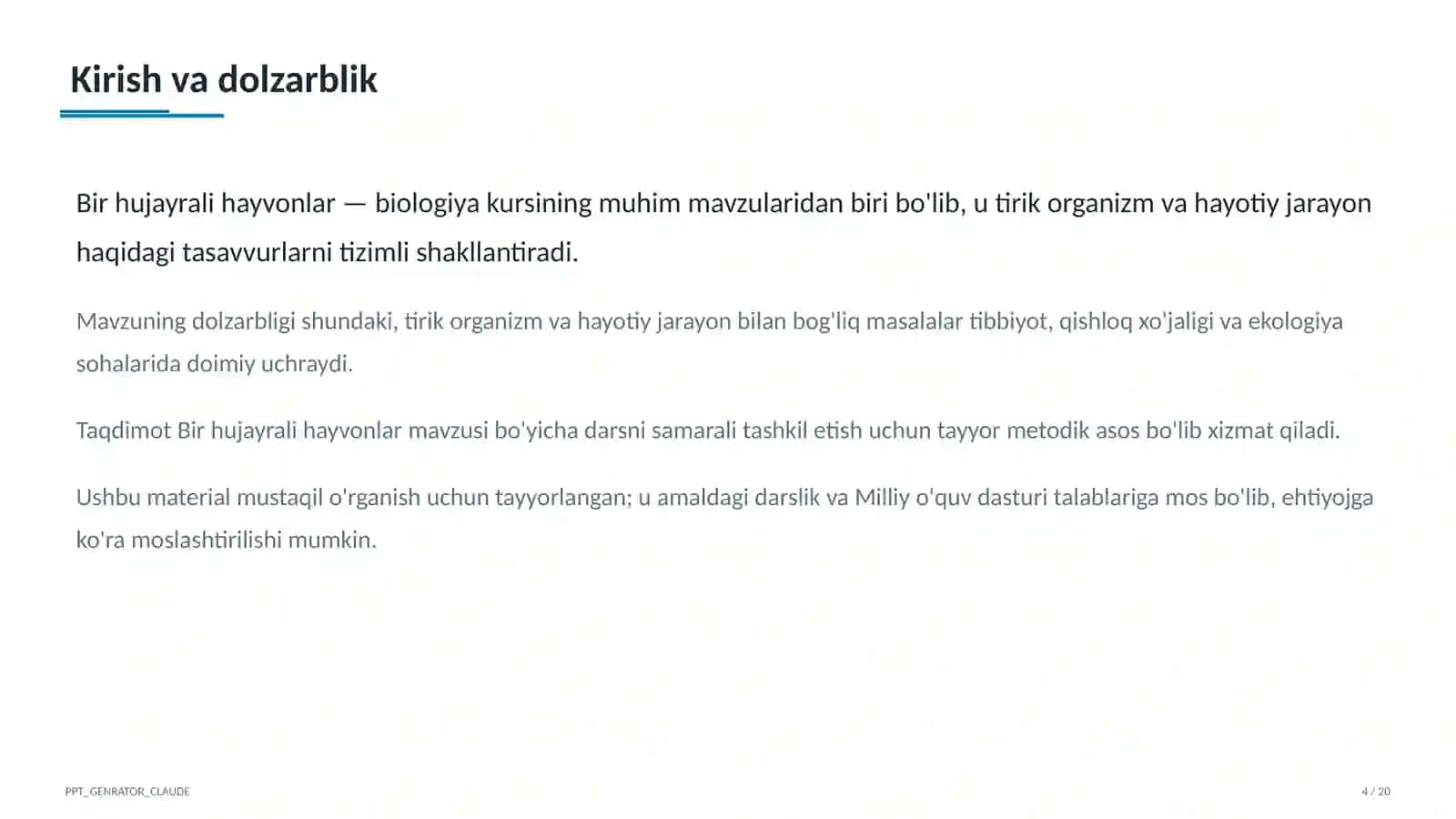 Bir hujayrali hayvonlar (7-sinf) 4