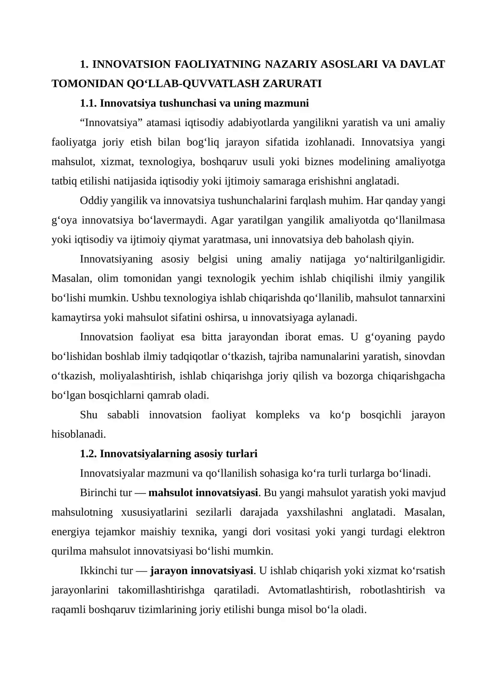Innovatsion faoliyatni davlat tomonidan qo‘llab-quvvatlash va rag‘batlantirish mexanizmlari 4