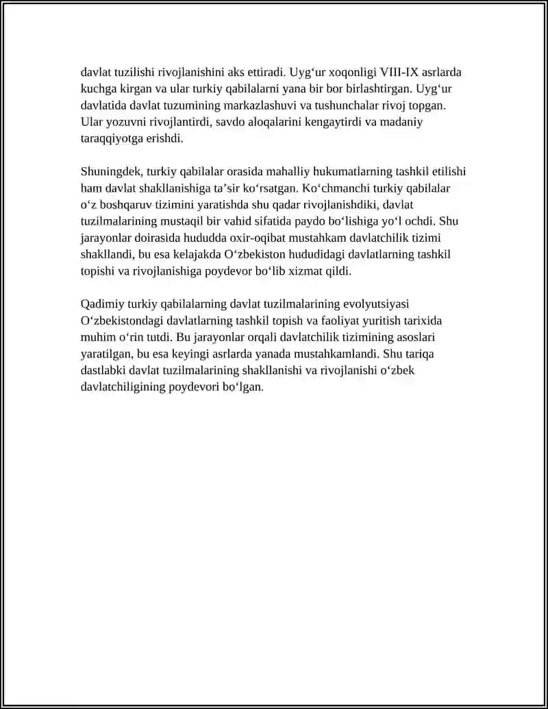 Qadimiy turkiy qabilalar va dastlabki davlat tuzilmalarining paydo bo‘lishi 4