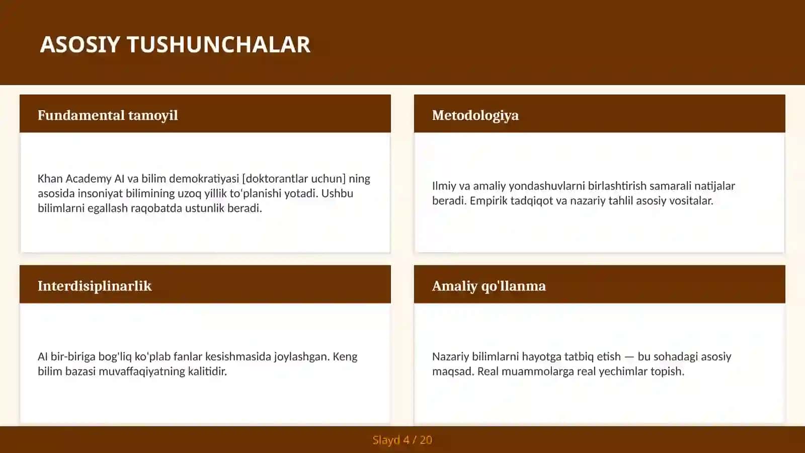 KHAN ACADEMY AI VA BILIM DEMOKRATIYASI [DOKTORANTLAR UCHUN] 4