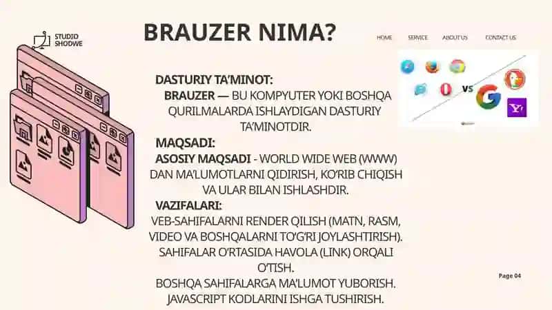 BRAUZERLAR VA ULARNING TURLARI 4