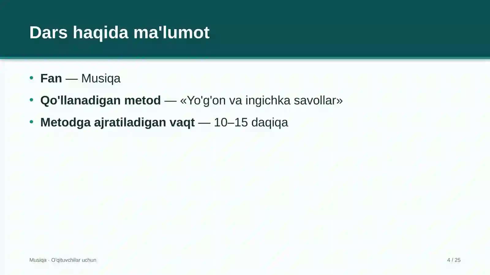 musiqa darslarida yo'g'on va ingichka savollar metodidan foydalanish 9733 4