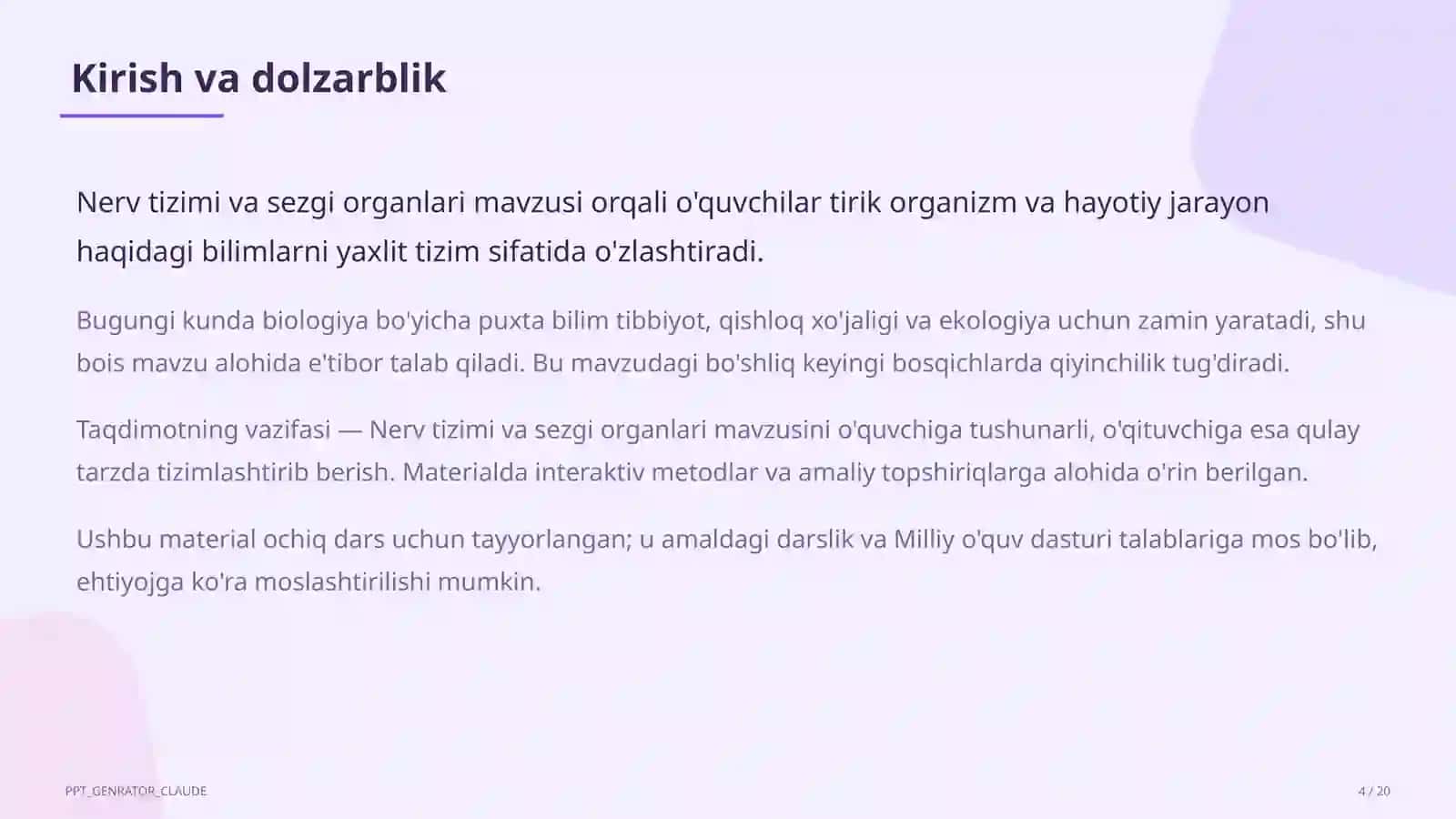 Nerv tizimi va sezgi organlari (8-sinf) 4