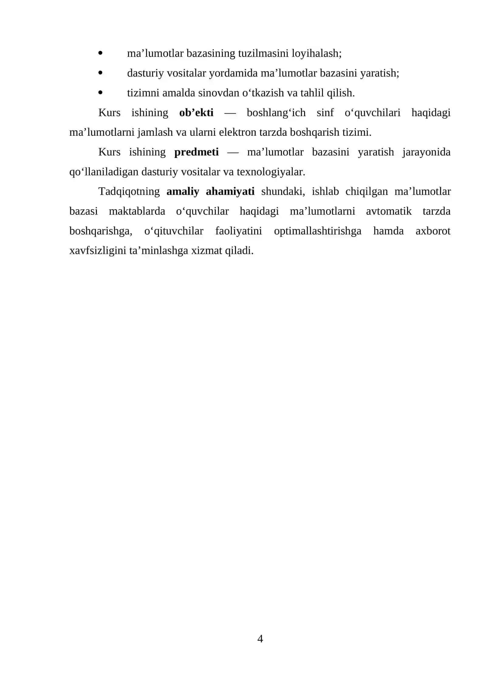 Boshlang‘ich sinf o‘quvchilariga oid ma’lumotlar bazasining nazariy asoslari 4