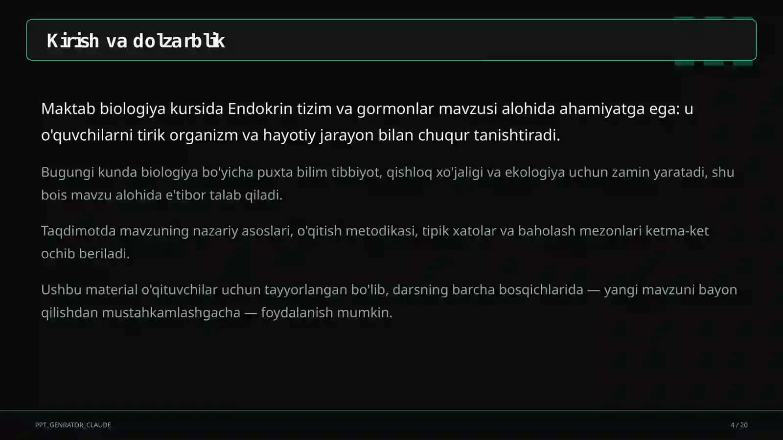 Endokrin tizim va gormonlar (8-sinf) 4