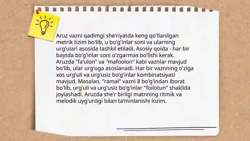 Aruz vaznining asoslari 4