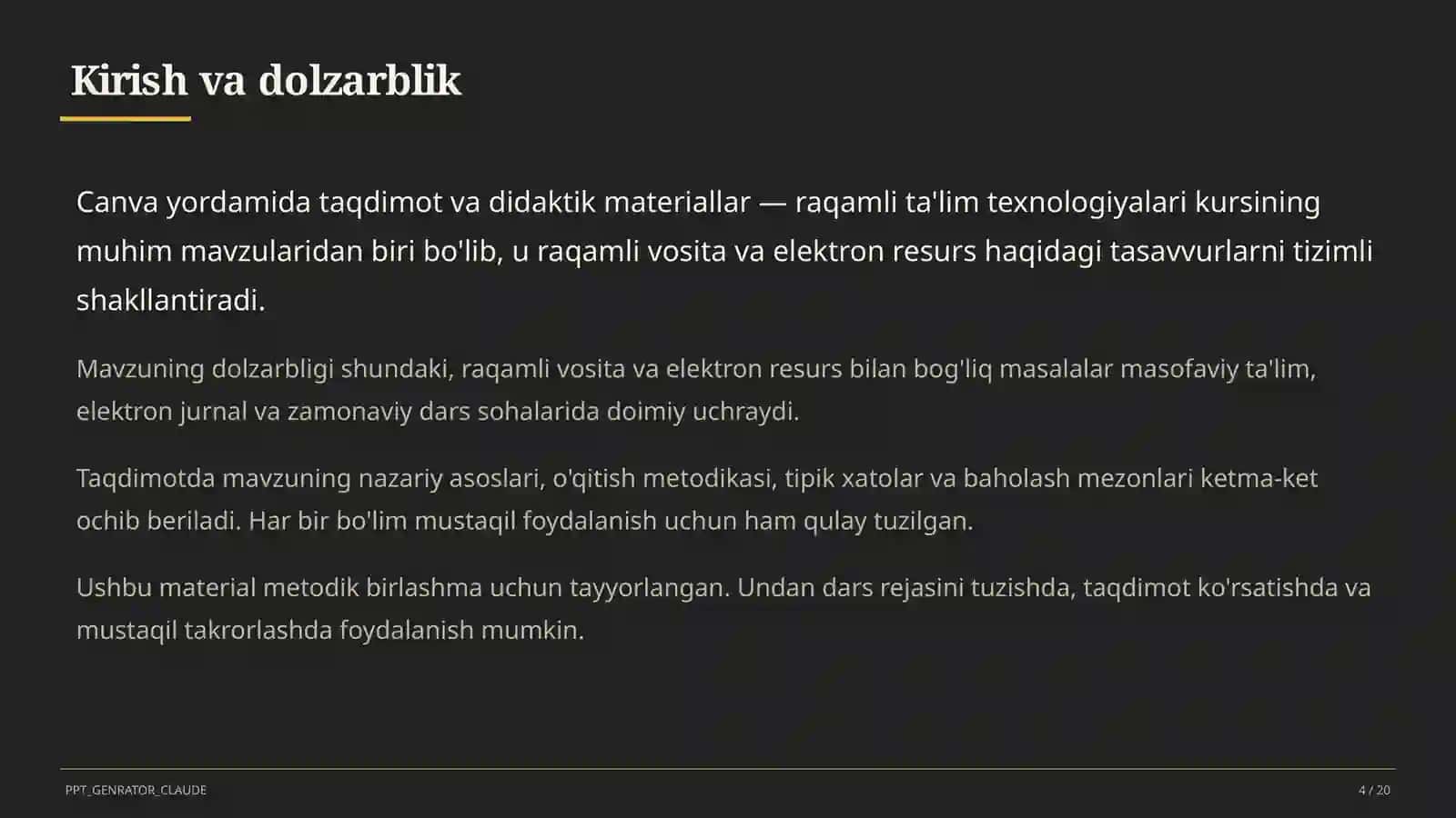 Canva yordamida taqdimot va didaktik materiallar 4