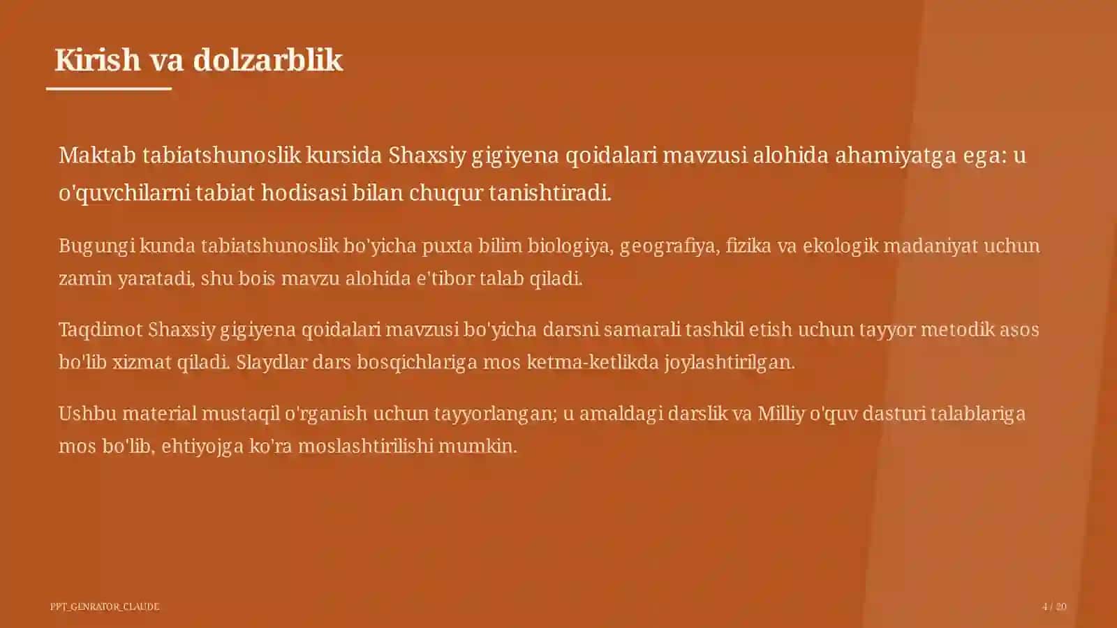 Shaxsiy gigiyena qoidalari (1-sinf) 4