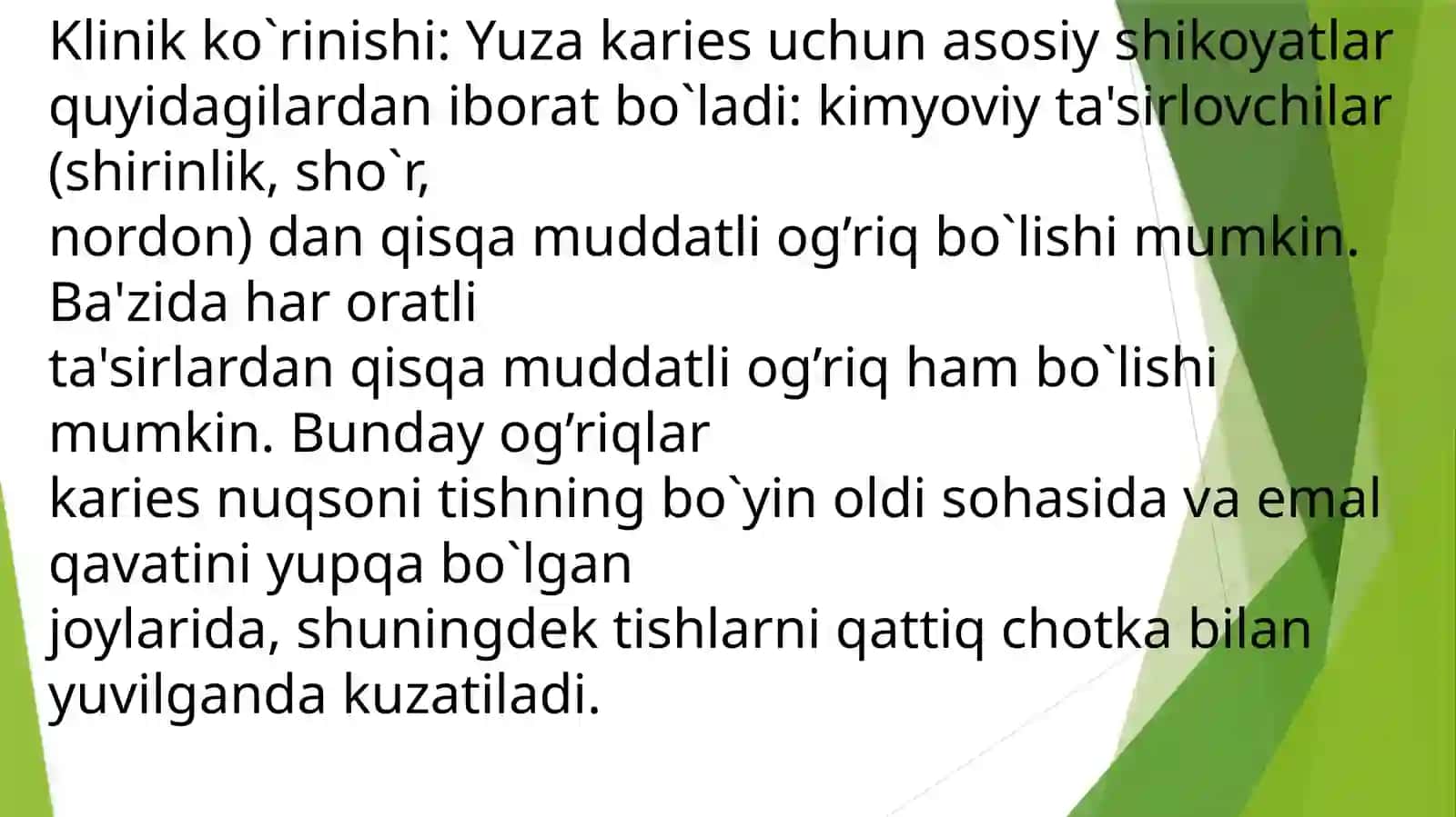 [Yuza karies (Caries superfisialis)] 4