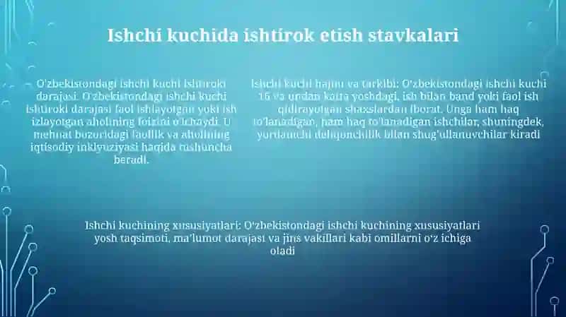 Oʻzbekistonda Mehnat Resurslari 4