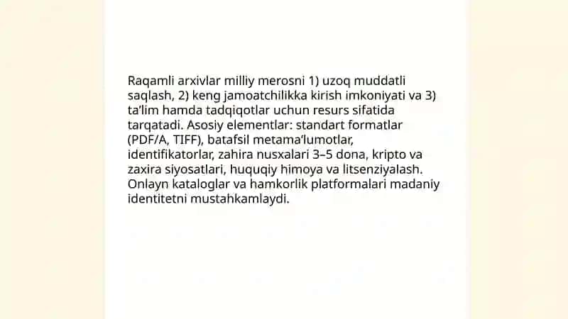 Axborot madaniyatida milliy meros va maʼnaviy qadriyatlarning oʻrni 4