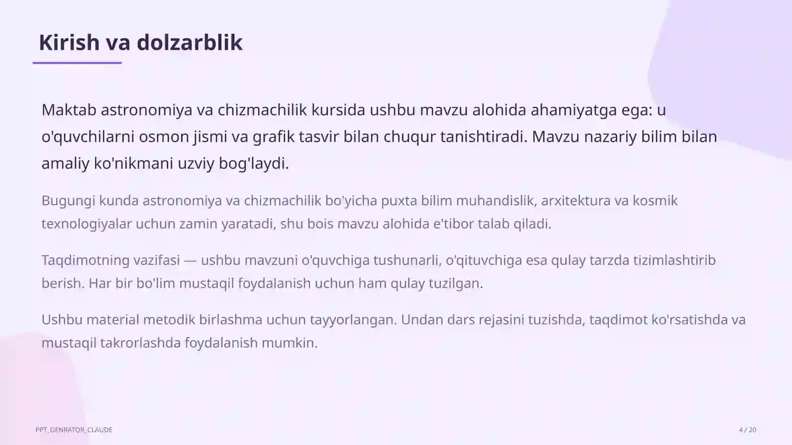 Quyosh sistemasi: sayyoralar va ularning yo'ldoshlari (9-sinf) 4