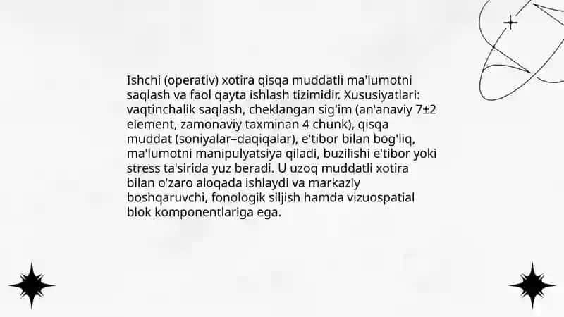 Diqqat va xotira 4