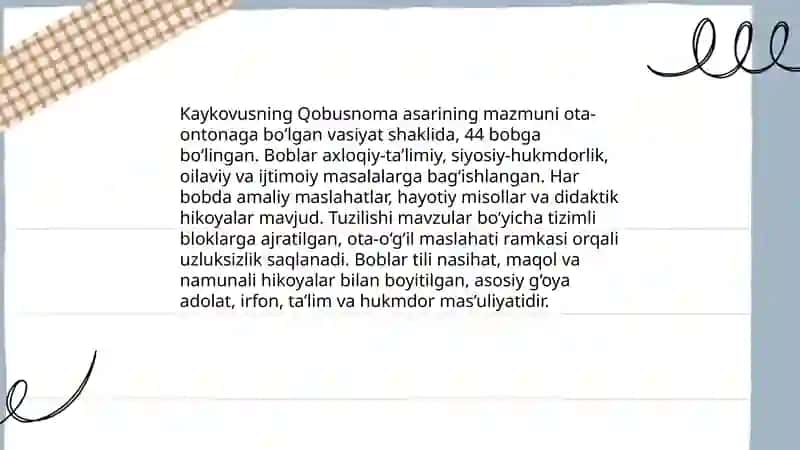 Qobusnoma 4