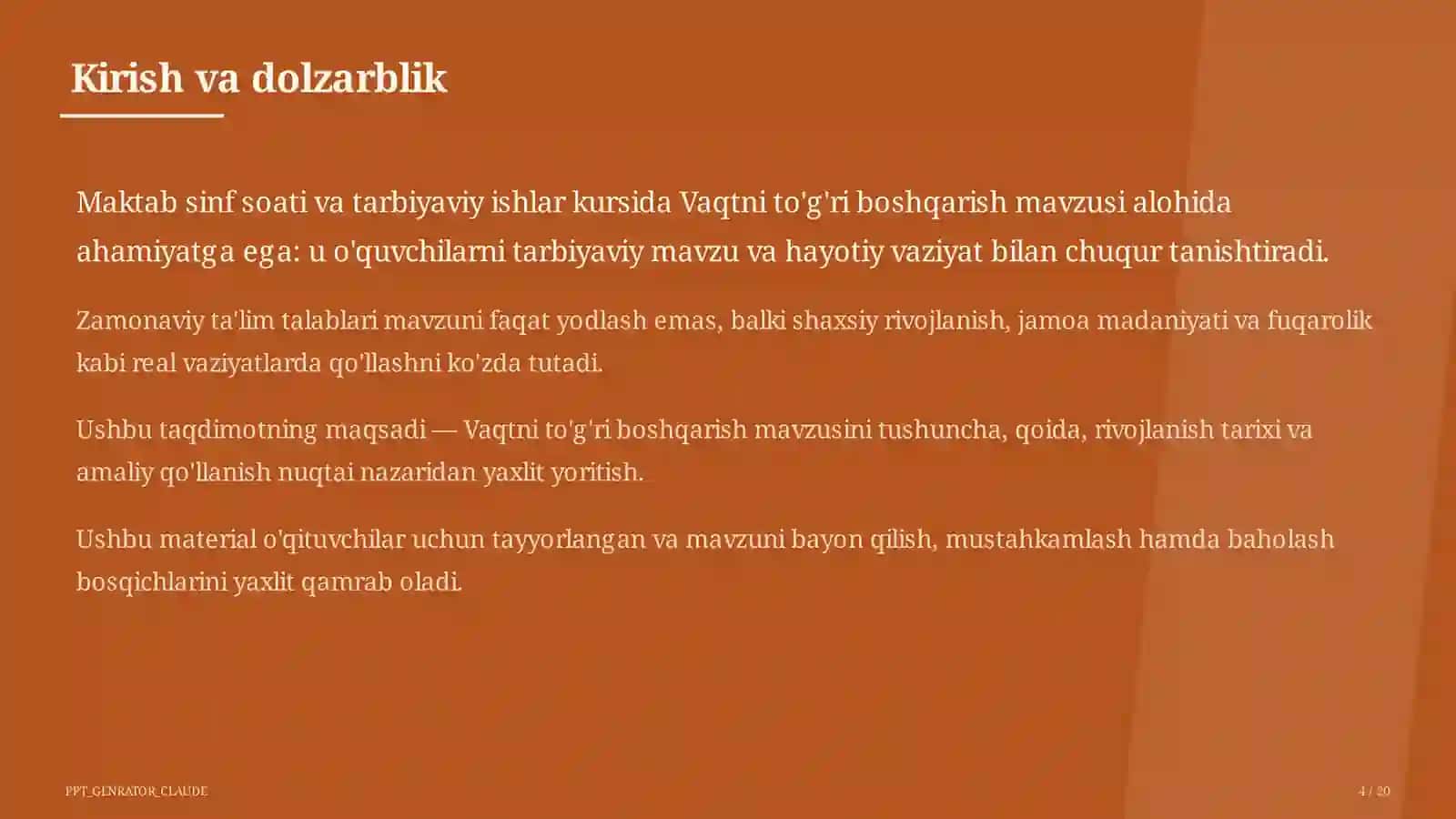 Vaqtni to'g'ri boshqarish 4
