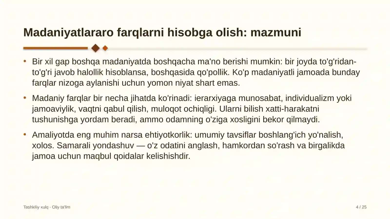 Kir yuvish xizmatida tashkiliy xulqda madaniyatlararo farqlarni hisobga olish 4