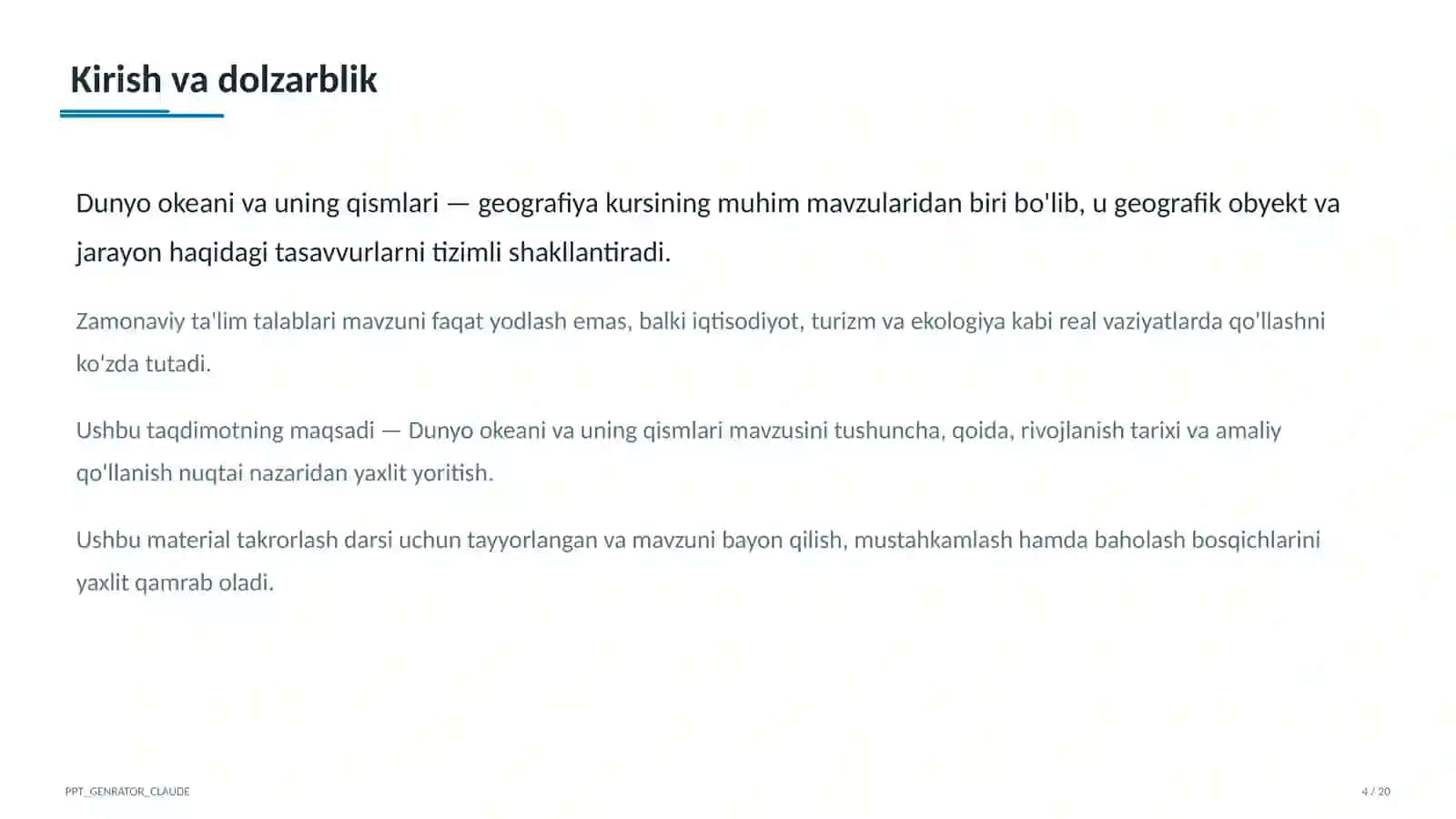 Dunyo okeani va uning qismlari (7-sinf) 4