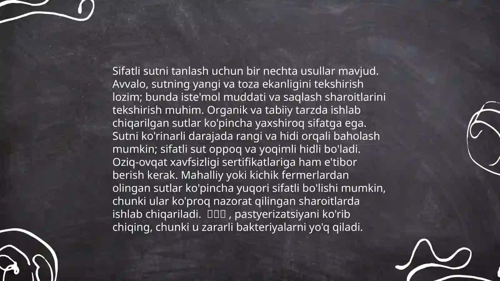 Sut shakari olish texnologiyasi 4