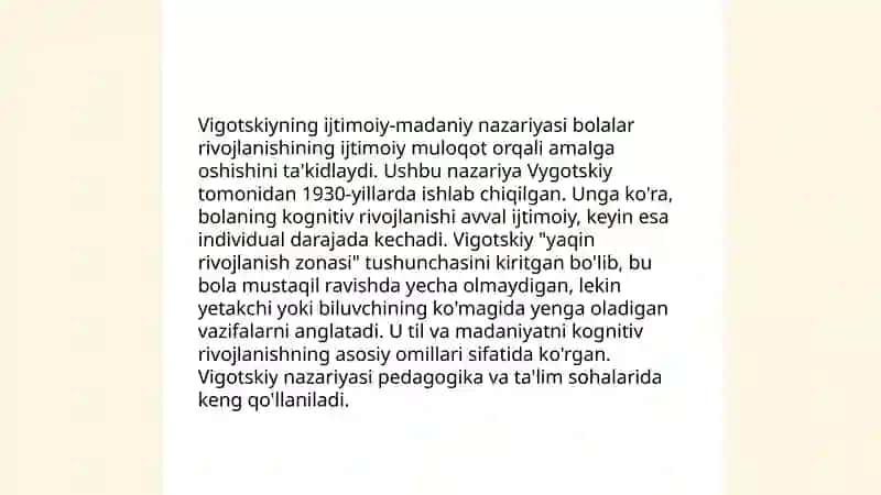 Rivojlantiruvchi taʼlim nazariyalari 4