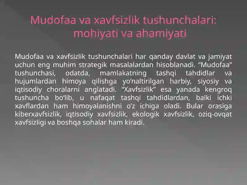 Mudofa va hafvsizlik 4