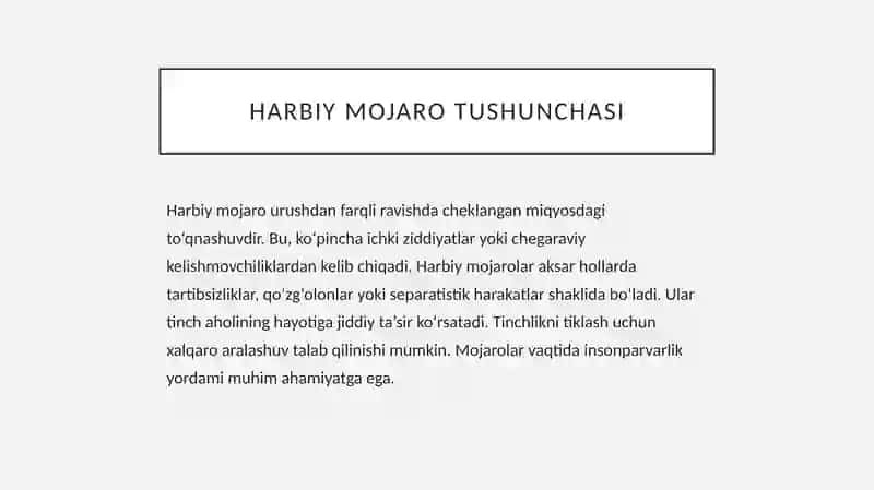 Urushlar va harbiy mojarolar 4