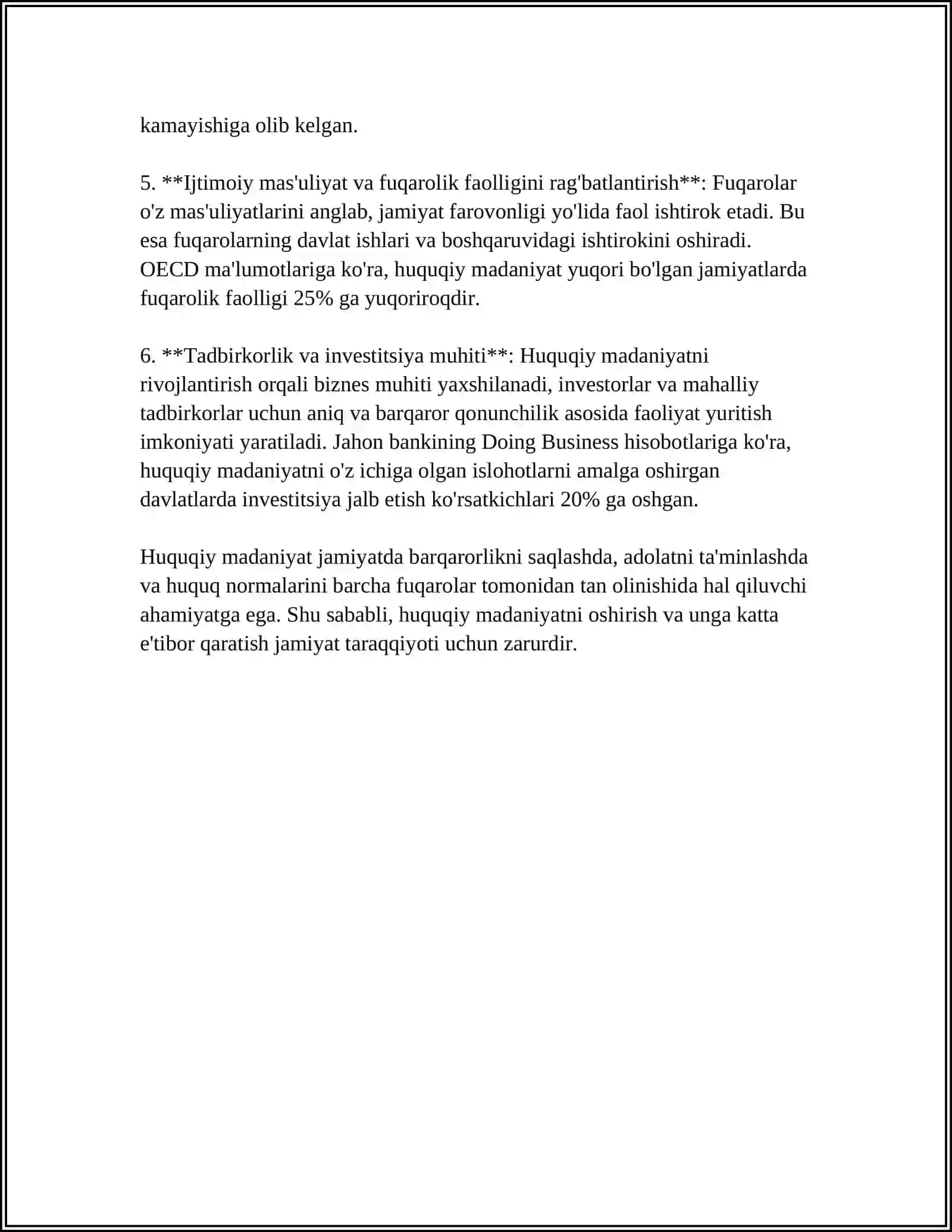 OʻZBEKISTON RESPUBLIKASI HUQUQIY MADANIYATNI YUKSALTIRISH 4
