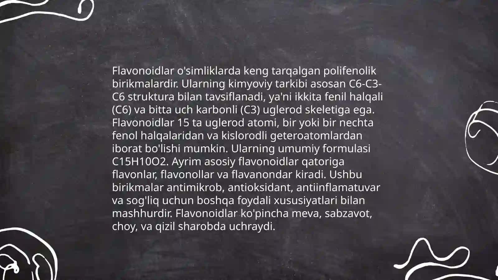 Flavonoidlar, izoflovonoidlar, xromonlar va kumarinlar tabiatda tarqalishi xossalari 4