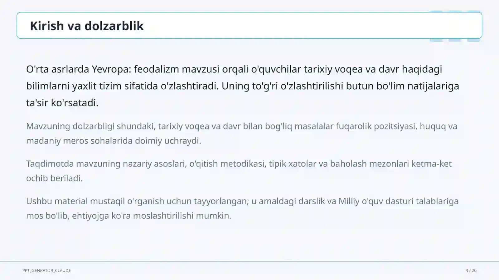 O'rta asrlarda Yevropa: feodalizm (7-sinf) 4